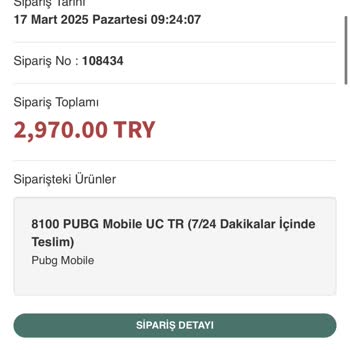 Sipariş Verilen UC'lerin Hesaba Yüklenmemesi