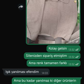 Yanıltıcı Ürün Renk Ve Kalitesi: Bayram Kombinim Hayal Kırıklığına Dönüştü