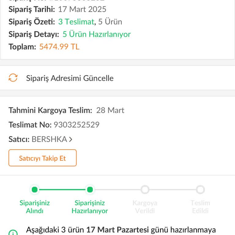 Bershka Siparişim Bayrama Yetişecek Mi?