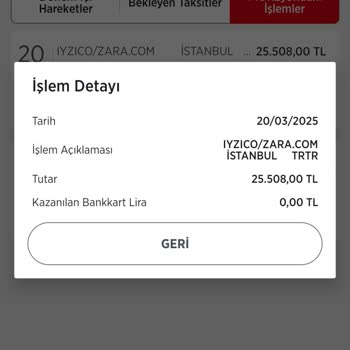 Bilinmeyen Harcama: Ziraat Kredi Kartımdan 25727₺ Çekildi