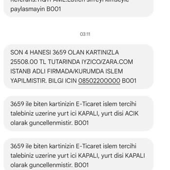Bilinmeyen Harcama: Ziraat Kredi Kartımdan 25727₺ Çekildi