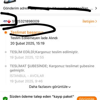 Aras Kargo İletişim Sorunu: Mesajsız Geri Gönderim