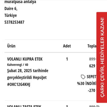 Kargoda Kalan Ürünlerim İçin Geri Dönüş Yok