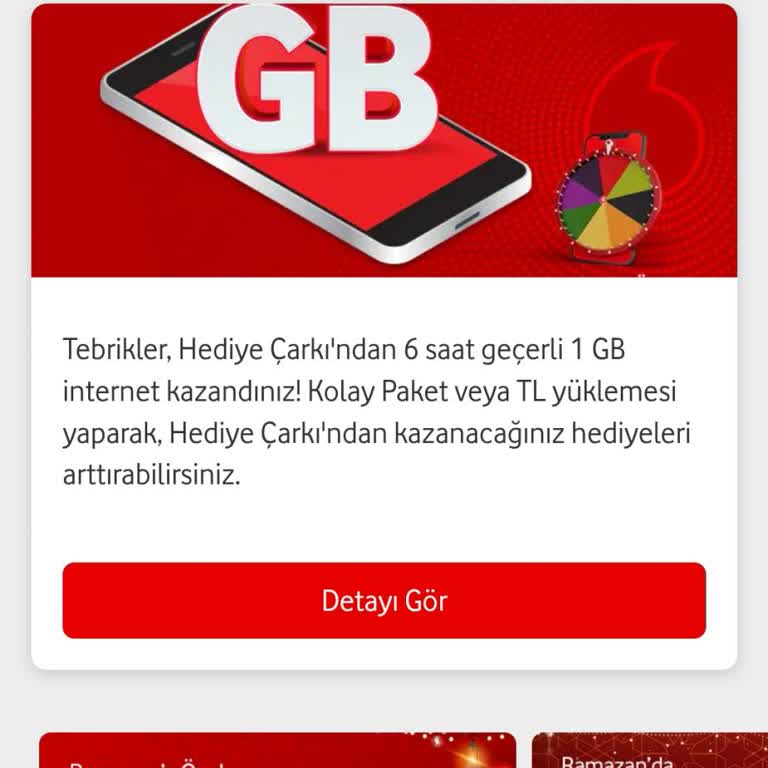 Vodafone'un Ramazan Çarkı Hakkı Sorunu