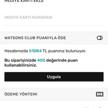 Watsons Uygulamasında Puan Kullanım Sorunu