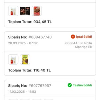 Sanal Market Sipariş İptali Ve Ulaşım Sorunları