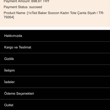 Ted Baker Türkiye Order Not Shipped—No Tracking, No Response