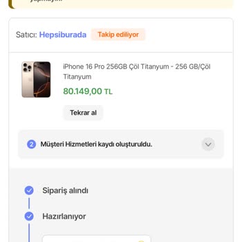 Hepsiburada'da Sipariş Sorunu Ve Para İadesi