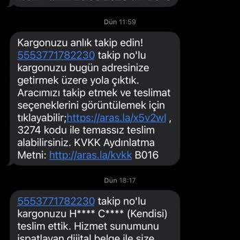 Aras Kargo Beylerbeyi Şubesi Teslimat Sorunları Ve Kayıp Kargo