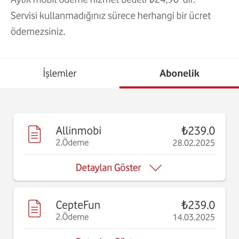 Kullanılmayan Üyelik Ve Yüksek Fatura Sorunu