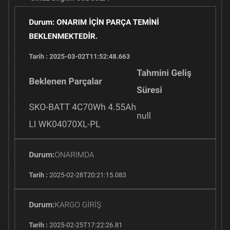 HP Victus Bilgisayarımın Onarım Sürecinde Yaşanan Gecikme Ve Yetersiz Müşteri Hizmetleri