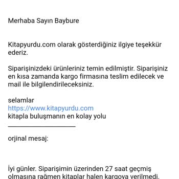 Kitap Siparişimde Gecikme Ve Yetersiz Müşteri Hizmetleri