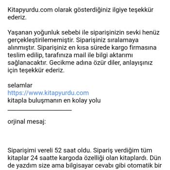 Kitap Siparişimde Gecikme Ve Yetersiz Müşteri Hizmetleri