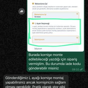 Yanlış Jaluzi Aparatı Ve İade Sorunu