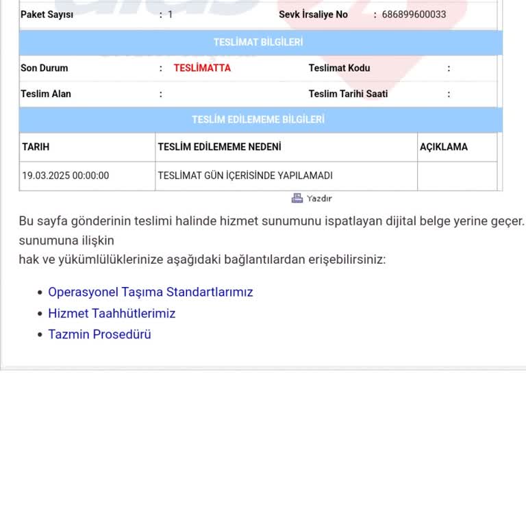Aras Kargo Teslimat Sorunları Ve Mağduriyet