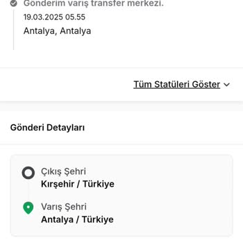 Kargo Taşıma Hizmetinde Yaşanan Sorun