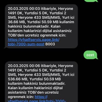Vodafone'un Hediye İnternet Aşım Sorunu