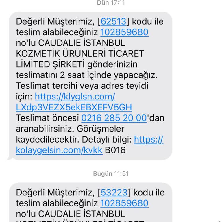 Caudalie Siparişim Teslim Edilemiyor