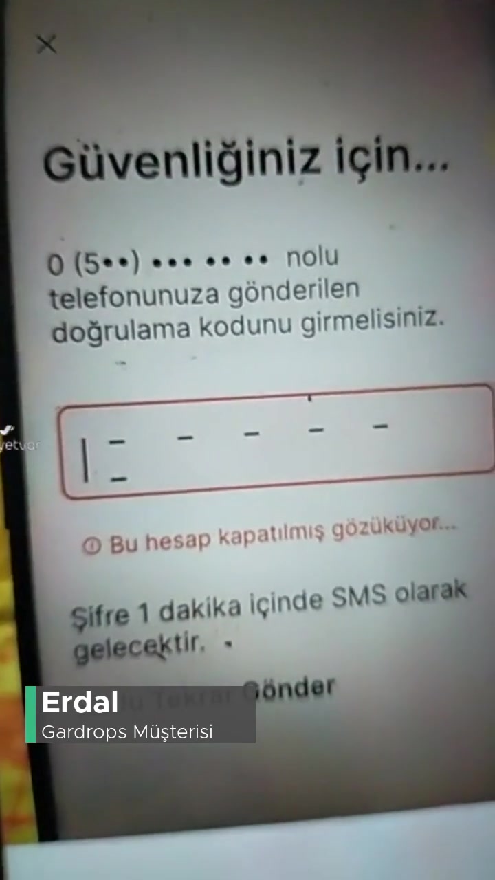 Gardrops Kapatılan Hesabımı Açmak İstiyorum videonun kapak resmi