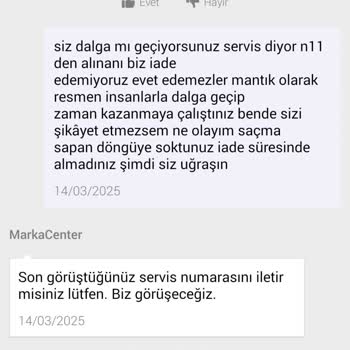 N11 Mağazasından Alınan Fırın İade Sorunu