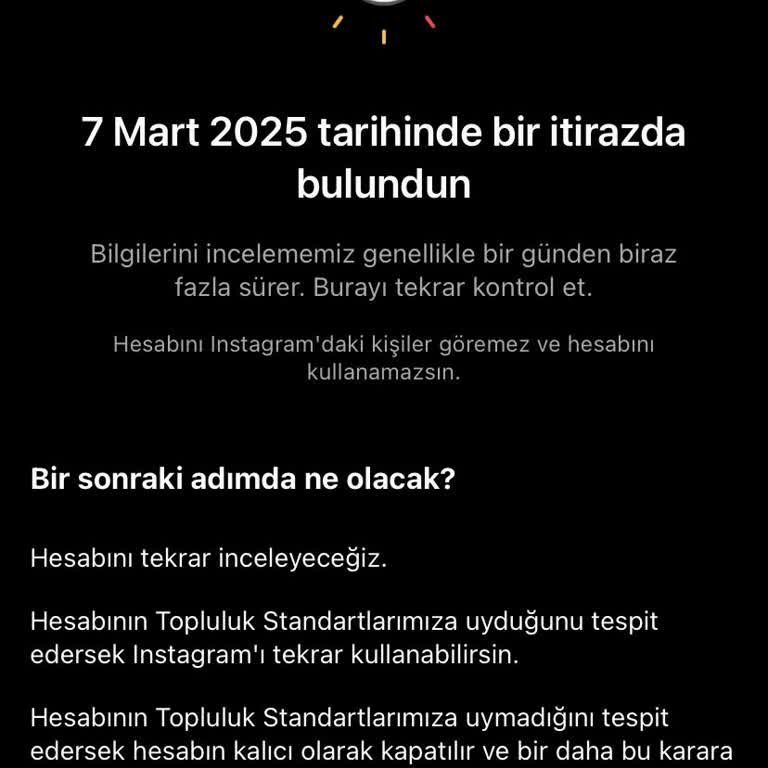 Haksız Askıya Alınan Instagram Hesabımın Geri Açılmasını İstiyorum