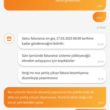 Trendyol'dan Elit Üyeye Fatura Ve İade Sorunu