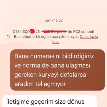 AGT Kuryeden Gelen Mesaj Ve İletişim Sorunları