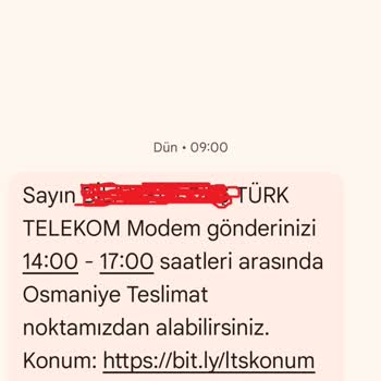 AGT Kuryeden Gelen Mesaj Ve İletişim Sorunları
