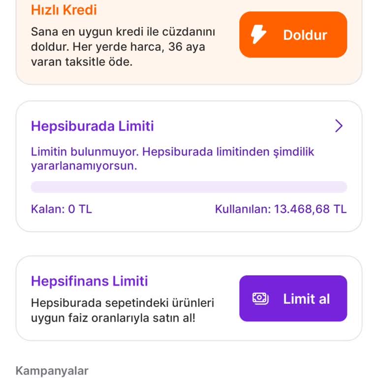 Hepsiburada Limitim Aniden Sıfırlandı, Açıklama Bekliyorum