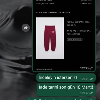 Zara İade Sürecinde Haksız Kargo Ücreti Kesintisi
