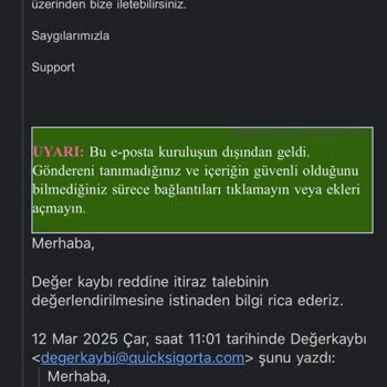 Müşteri Hizmetlerinde Yetersizlik Ve Değer Kaybı İtirazı