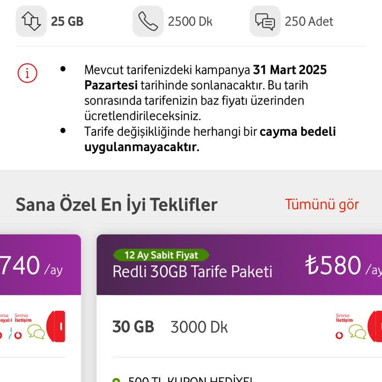 Vodafone'un Yüksek Fiyatlı Teklifleri Ve Taahhüt Sonrası Endişeler