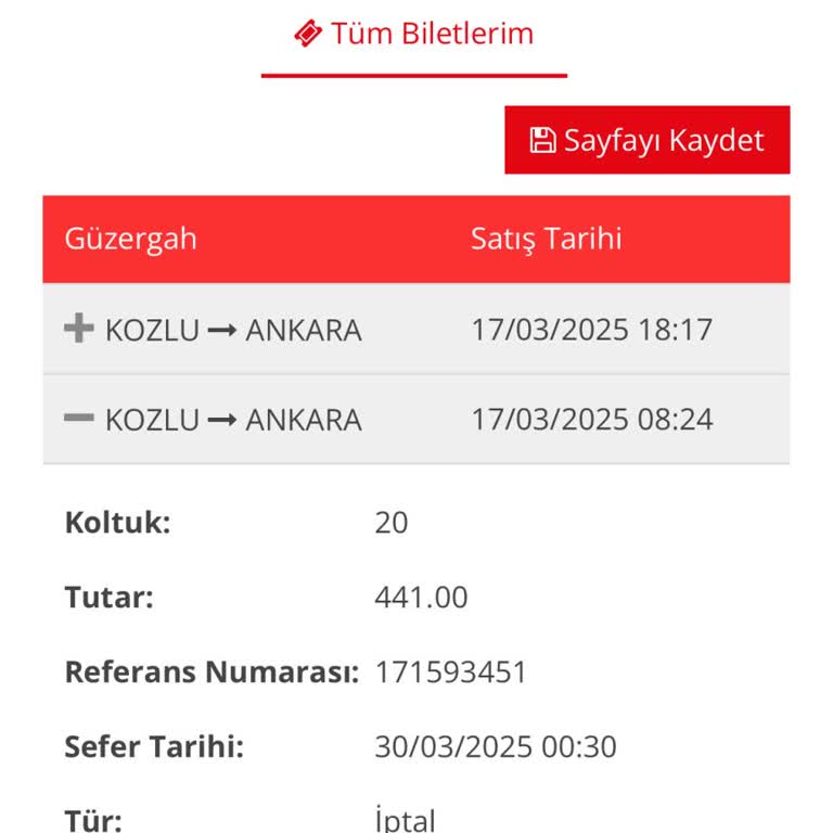 Bilet İptali Ücreti Hâlâ İade Edilmedi