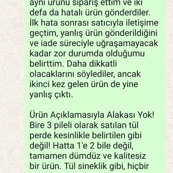 Paşamanlar Firması'nın Sürekli Hatalı Ürün Göndermesi Ve Trendyol'un Müdahale Gerekliliği