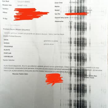Teknik Servis Sürecinde Yaşanan Sorunlar