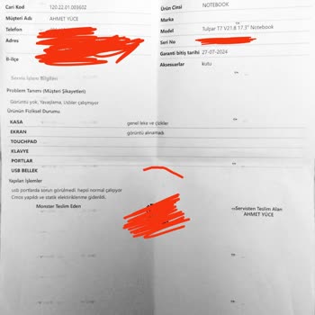 Teknik Servis Sürecinde Yaşanan Sorunlar