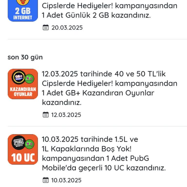 Kazandırıyor Uygulamasında 2 GB Hediye Sorunu