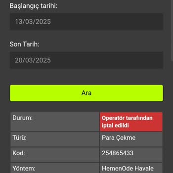 Çekim Talebi Sorunu Ve Şikayet