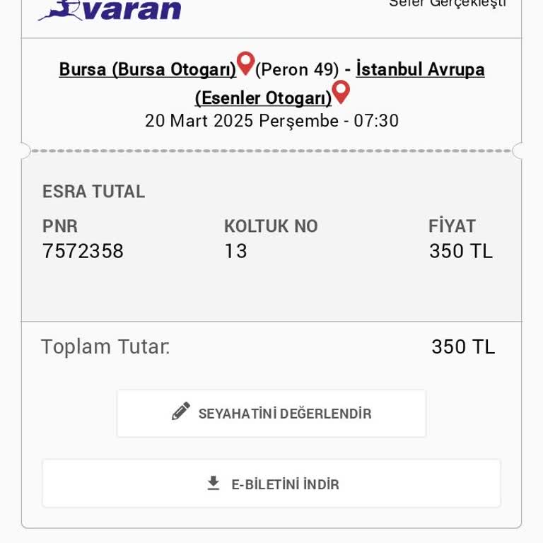 Varan Turizm Otobüsü 2 Dakika Beklemedi, Mağdur Oldum