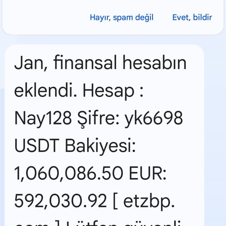 Yetkisiz Mesaj Ve Hesap Bilgisi Paylaşımı Hakkında Şikayet