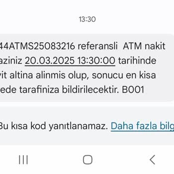 ATM'de Alıkonulan Para Ve Çözüm Beklentisi