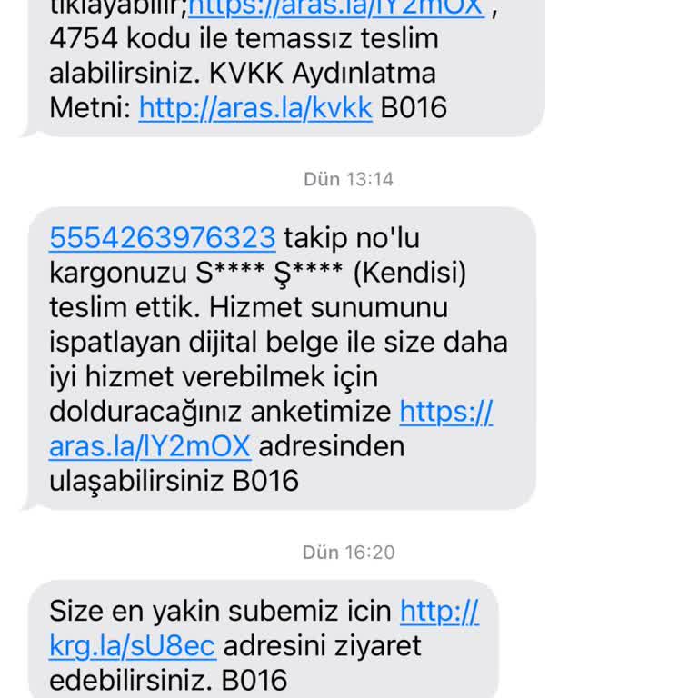 Aras Kargo'nun Yanıltıcı Teslimat Bildirimleri