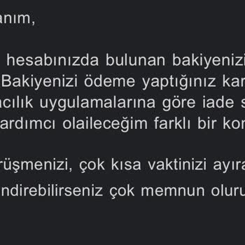 Armut Pro'da Yüklenen Para Kartıma Geri Dönmüyor