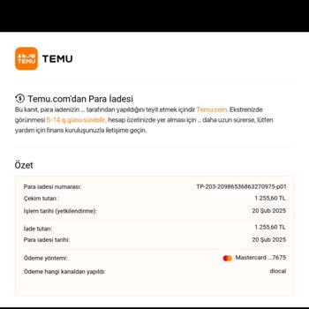 Temu'dan İade Beklerken Banka Ve Temu Arasında Sıkıştım