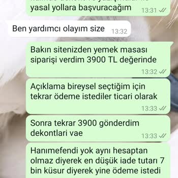 Sipariş Sonrası Tekrar Ödeme Talebi Ve İletişim Sorunu