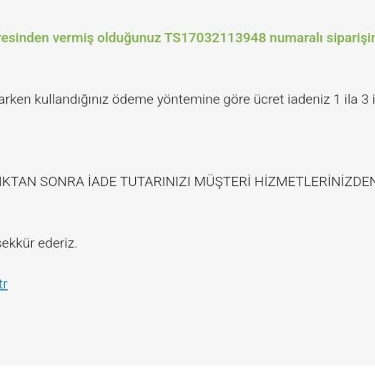 Spor Ayakkabı Siparişimde Gecikme Ve İade Talebi