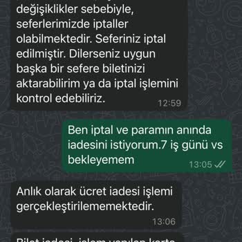 Sürekli İptal Edilen Seferler Ve İade Sorunu