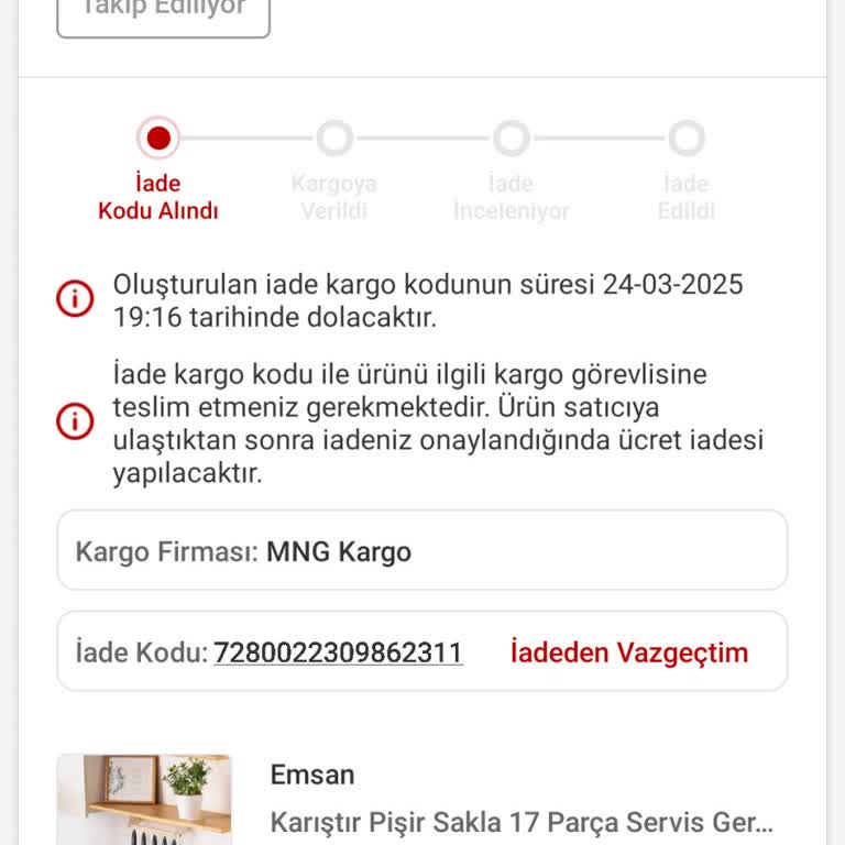 MNG Kargo'nun İade Süreci Çilesi