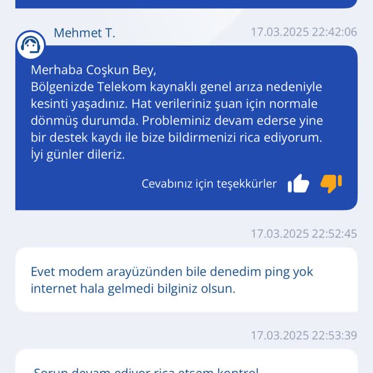TurkNet İle Sürekli İnternet Kesintisi Ve Destek Eksikliği