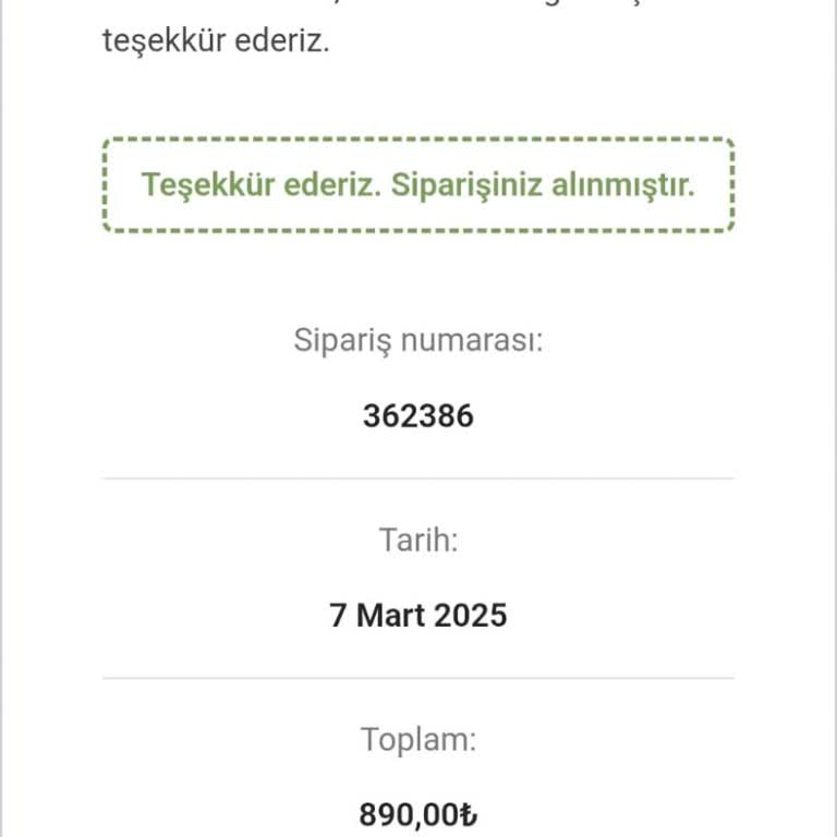 Sipariş Durumu Hakkında Belirsizlik